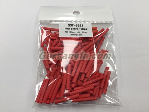 GST-8321_열수축튜브 Heat Shrink Tubing Red-150pcs_Φ3.0*30mm