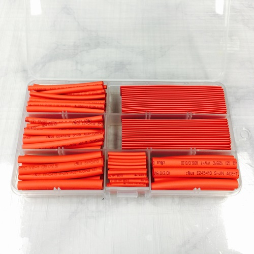 수축튜브 세트 GST-9004_145pc Red Heat Shrink Tube Assortment Wire Wrap Electrical Insulation Sleeving