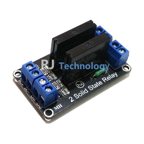 SSR 솔리드 스테이트 2채널 릴레이 제어모듈 5V (Solid State Relay) Low레벨 트리거/아두이노/Arduino