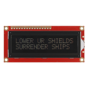 기본 16x2 캐랙터 LCD - Amber on Black 3.3V