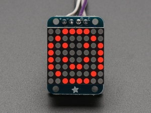 [A870] Adafruit Mini 8x8 LED Matrix w/I2C Backpack-Red