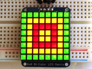 [A902] 2색 엘이디 사각픽셀 도트메트릭스 모듈 Adafruit Bicolor LED Square Pixel Matrix with I2C Backpack