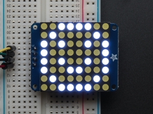 [A1614] Small 1.2&quot; 8x8 Ultra Bright White LED Matrix + Backpack