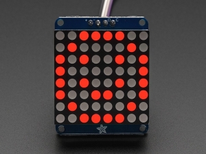 [A1049] Adafruit Small 1.2&quot; 8x8 LED Matrix w/I2C Backpack - Red