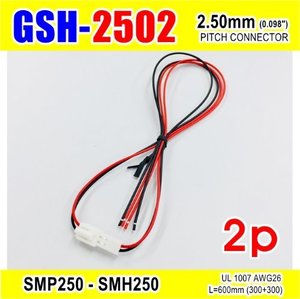 [GSH-2502] SMP250-SMH250-2p 2.5mm(0.098&quot;)pitch connector L=600mm (300+300)