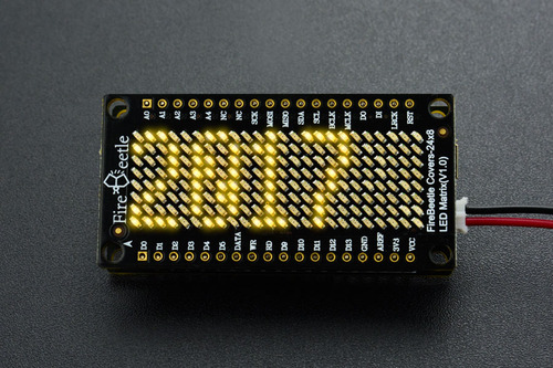 [DFR0487] FireBeetle 24×8 LED Matrix - Yellow