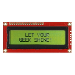[LCD-09053] 기본 16x2 캐랙터 LCD - Black on Green 3.3V (Basic 16x2 Character LCD - Black on Green 3.3V)