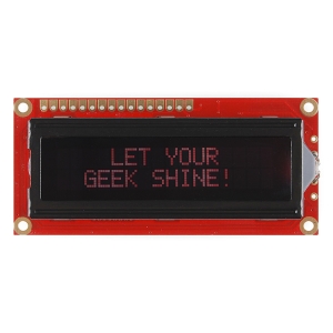 기본 16x2 캐랙터 LCD - Red on Black 3.3V