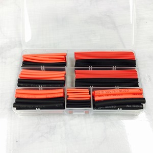 수축튜브 세트 GST-9005_150pc Black + Red Heat Shrink Tube Assortment Wire Wrap Electrical Insulation Sleeving
