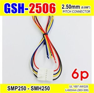 [GSH-2506] SMP250-SMH250-6p 2.5mm(0.098&quot;)pitch connector L=600mm (300+300)
